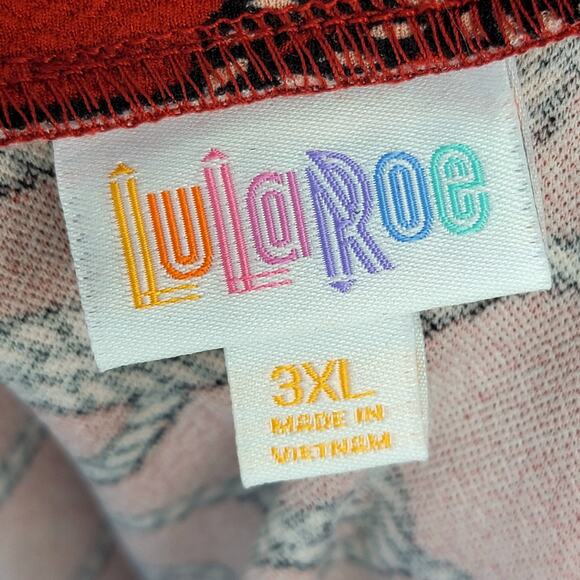 LuLaRoe Cassie Skirt 3XL Red Nautical Rope Knot Summer Coastal Fitted Pencil - Picture 4 of 9